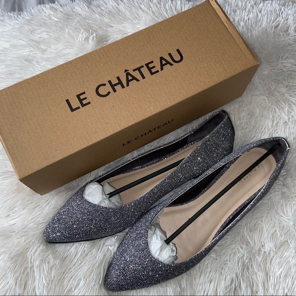 Le Chateau | Glitter Mesh Pointy Ballerina Flats